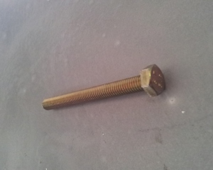 Hexagon head screw M6x60 DIN 931 yellow zinc